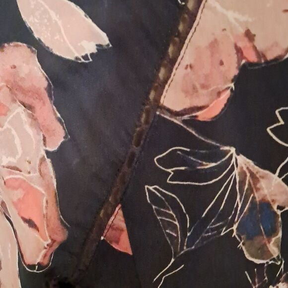 *Final Price* Free People Dress Women's 4 Navy Blue Pink Floral Boho Summer - Picture 12 of 16